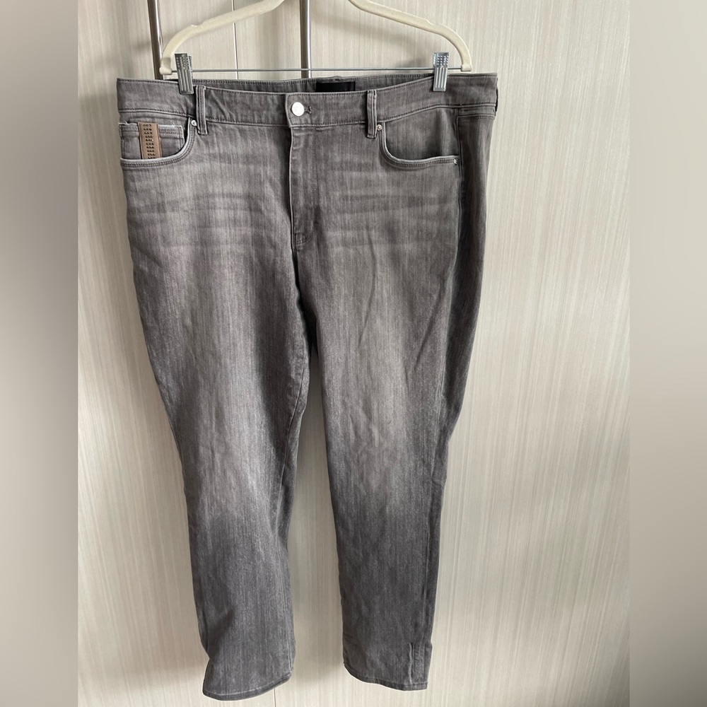 White House Black Market Grey Slim Ankle Jeans Studded Pocket Detail Size 18